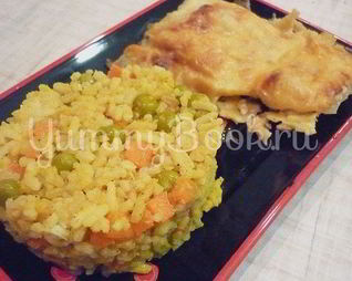 Нежный рис с простыми овощами