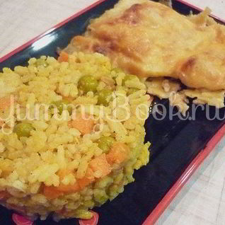 Нежный рис с простыми овощами