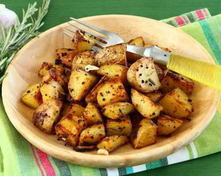 Пряный картофель в горчице