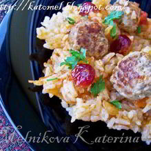 Рецепт Пряный рис с мясными шариками
