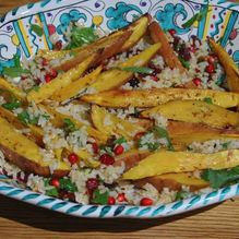 Рецепт Рис с бататом, клюквой и гранатом