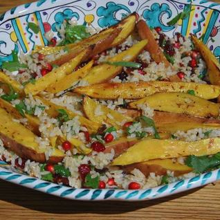 Рис с бататом, клюквой и гранатом