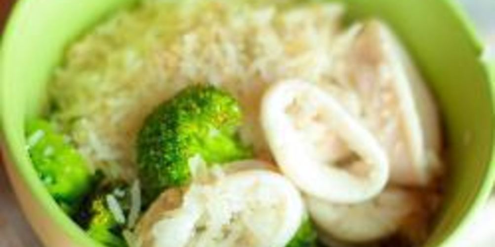 Рецепт рис с брокколи и кальмарами