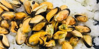 рис с голубым сыром и мидиями