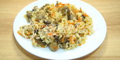 рис с грибами