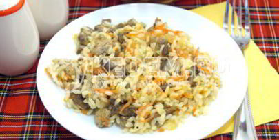 рис с грибами