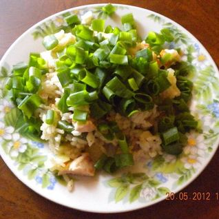 Рис с имбирем, овощами и куриной грудкой