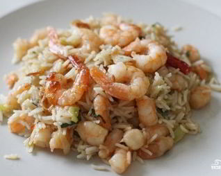 Рис с креветками в мультиварке