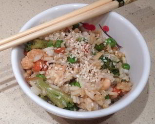 Рис с курицей и брокколи