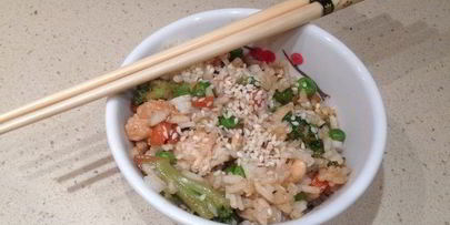 рис с курицей и брокколи