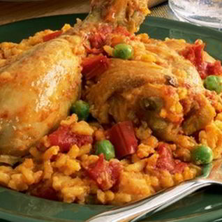 Рис с курицей маринованной в вине