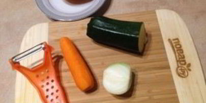 рис с морковкой, цуккини и апельсином