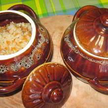 Рецепт Рис с мясом в горшочках