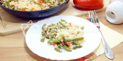 рис с овощами и стручковой фасолью