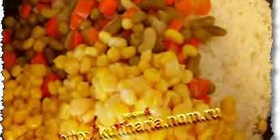 рис с овощами и свининой