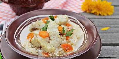 рис с рыбой в горшочке