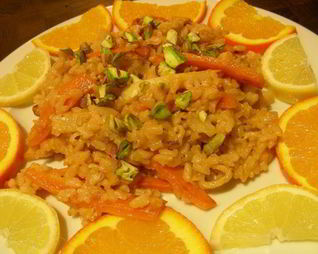 Рис с цитрусовыми и фисташками по-индийски