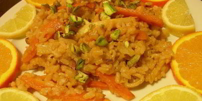 рис с цитрусовыми и фисташками по-индийски