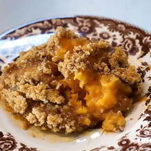 Рецепт Сладкий картофель с молоком и орехами