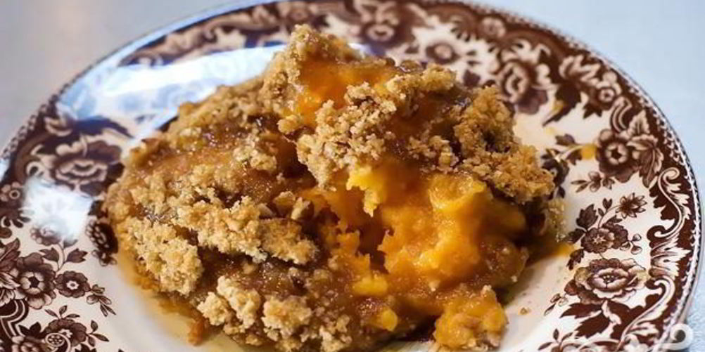 Рецепт сладкий картофель с молоком и орехами