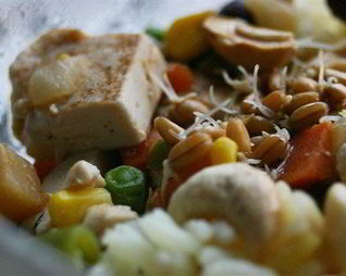 Вегетарианский рис с тофу