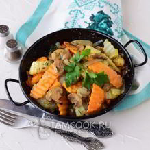 Рецепт Жареной картошки с грибами и луком