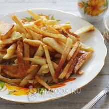 Рецепт Жареная картошка с хрустящей корочкой на сковороде