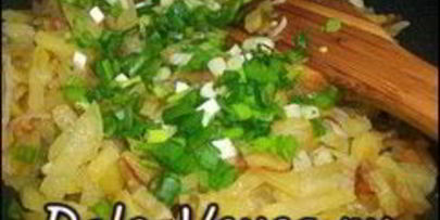 жареная картошка с луком