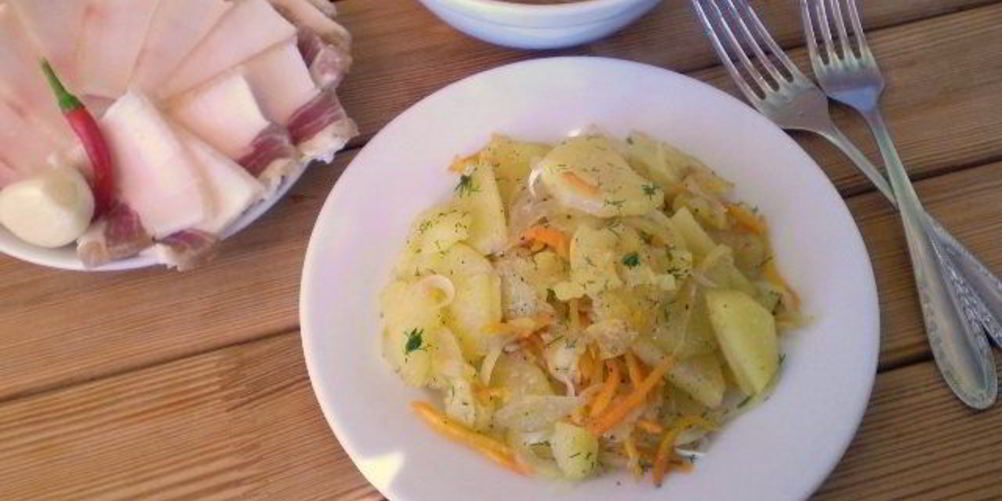 Рецепт жареная картошка с морковкой