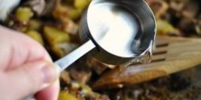 жареная картошка с мясом