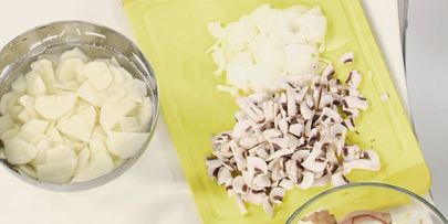 жареная картошка с шампиньонами