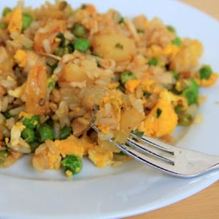 Рецепт Жареный рис с ананасом