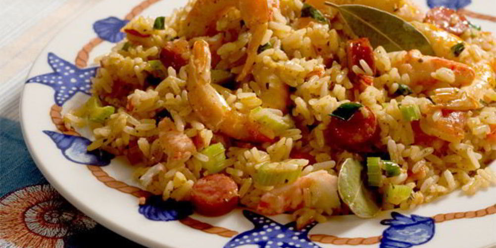 Рецепт жареный рис с креветками