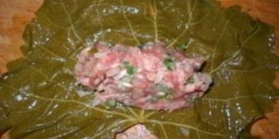 долма из маринованных виноградных листьев