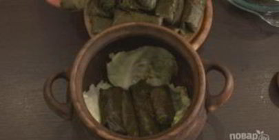 голубцы в виноградных листьях