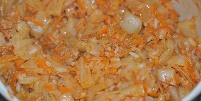 ленивые голубцы на сковороде