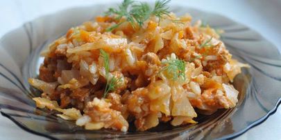 ленивые голубцы на сковороде