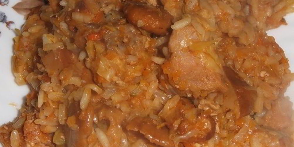 Рецепт ленивые голубцы с лисичками и гузками индейки