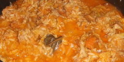 ленивые голубцы с лисичками и гузками индейки