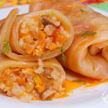 Рецепт Постные голубцы с овощами и шампиньонами