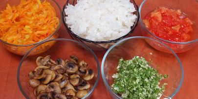 постные голубцы с овощами и шампиньонами