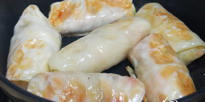 постные голубцы с овощами и шампиньонами