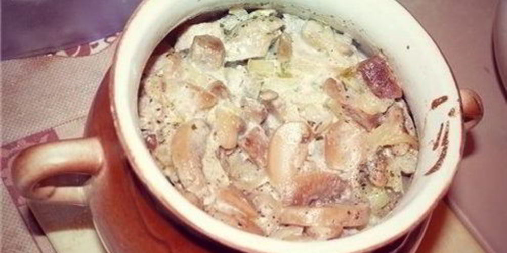 Рецепт белые грибы в горшочке