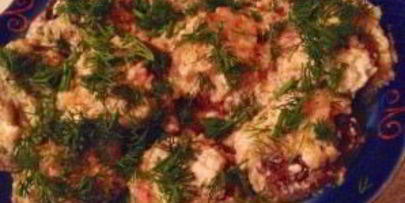 грибы, фаршированные ветчиной и сыром