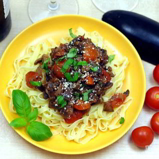 Грибы с баклажанами