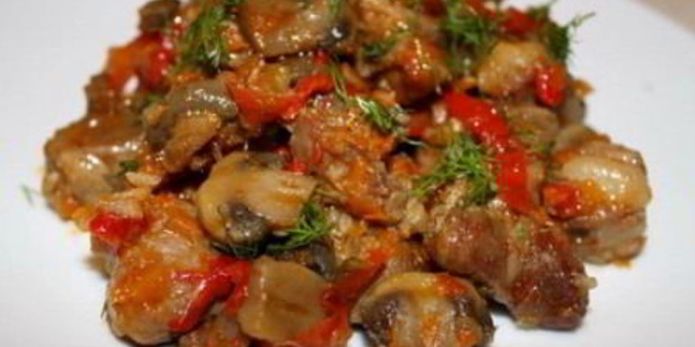 Рецепт грибы с овощами в мультиварке