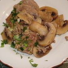 Рецепт Грибы со свининой в мультиварке