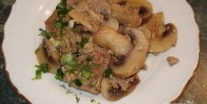 грибы со свининой в мультиварке