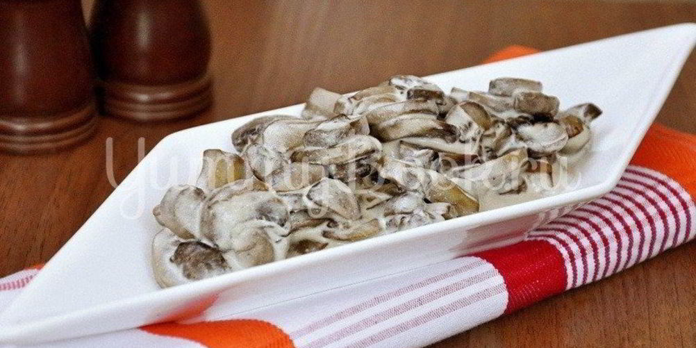 Рецепт грибы в сметане