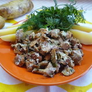 Лисички в духовке